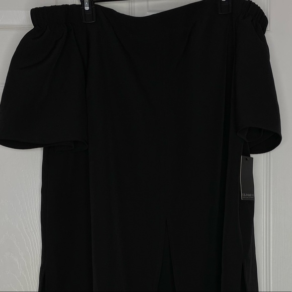 NWT Eloquii Black Over the Shoulder Top Sz 18 - Picture 6 of 8
